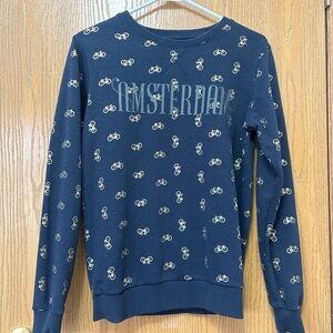 Fox Navy Bicycle Pattern Crewneck Sweater